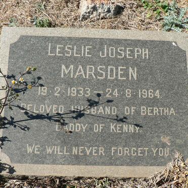 MARSDEN Leslie Joseph 1933-1964