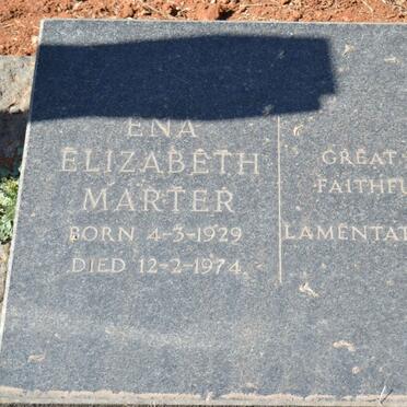 MARTER Ena Elizabeth 1929-1974