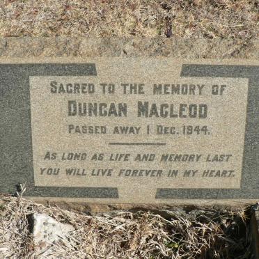 MACLEOD Duncan -1944