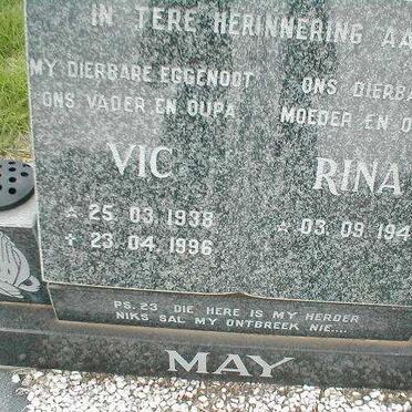 MAY Vic 1938-1996 &amp; Rina 1940-