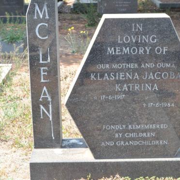 MCLEAN Klasiena Jacoba Katrina 1917-1984