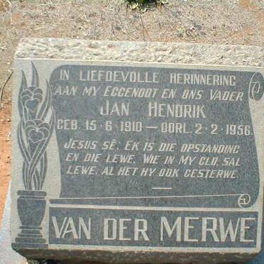 MERWE Jan Hendrik, van der 1910-1956