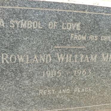 MEEK Rowland William 1905-1963