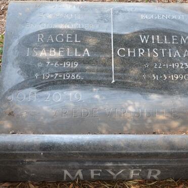 MEYER Willem Christiaan J. 1923-1990 &amp; Ragel Isabella 1919-1986