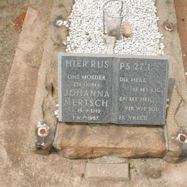 MERTSCH Johanna 1919-1987