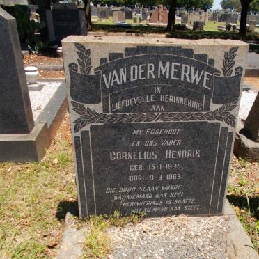 MERWE Cornelius Hendrik, van der 1935-1963