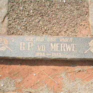 MERWE G.P., v.d. 1894-19?3