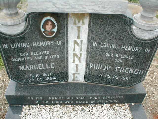 MINNIE Marcelle 1976 -1994 :: MINNIE Philip French 1961-