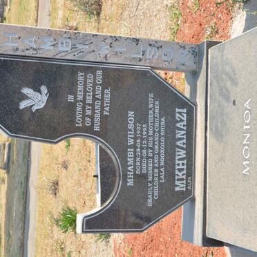 MKHWANAZI Mhambi Wilson 1937-1995 &amp; Montoa Annastasia 1939-2017