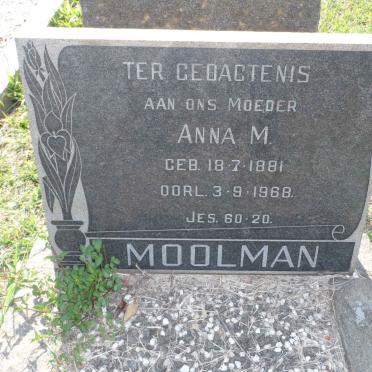 MOOLMAN Anna M. 1881-1968