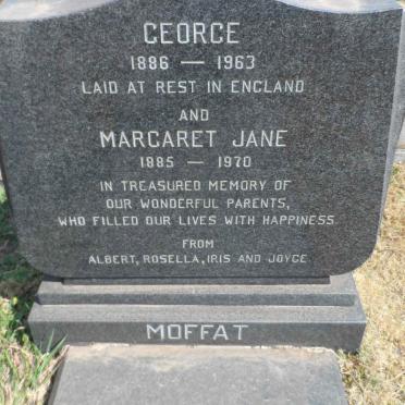 MOFFAT George 1886-1963 &amp; Margeret Jane 1885-1970