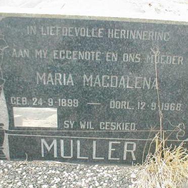 MULLER Maria Magdalena 1899-1968