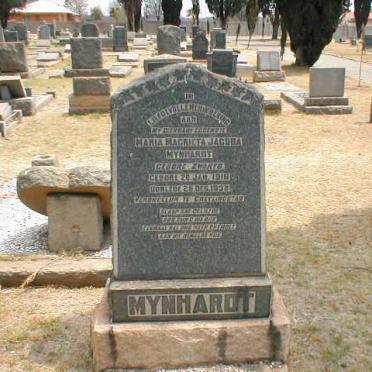 MYNHARDT Maria Magrieta Jacoba nee ZWARTS 1916-1938