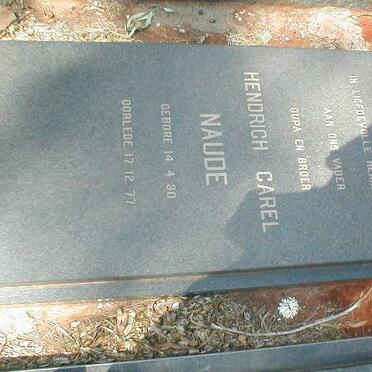 NAUDE Hendrich Carel 1930-1977