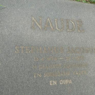 NAUDE Stephanus Jacobus 1894-1973 &amp; Anna Francina DU TOIT 1897-1975
