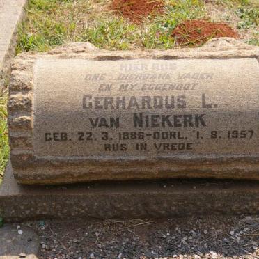 NIEKERK Gerhardus L., van 1886-1957