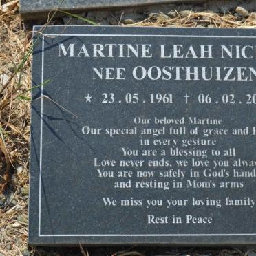 NICKEL Martine Leah nee OOSTHUIZEN 1961-2012