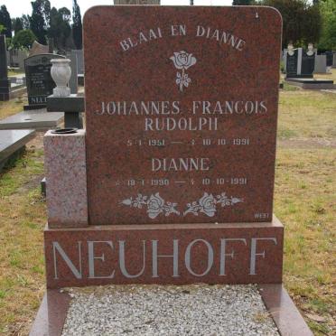 NEUHOFF Johannes Francois Rudolph 1951-1991 :: NEUHOFF Dianne 1990-1991
