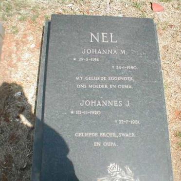NEL Johannes J. 1920-1981 &amp; Johanna M. 1918-1980