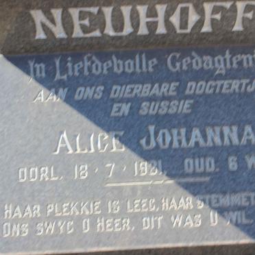 NEUHOFF Alice Johanna -1931