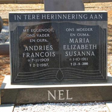 NEL Andries Francois 1909-1987 &amp; Maria Elizabeth Susanna 1911-2000