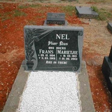 NEL Frans 1894-1969 &amp; Marietjie 1913-2003