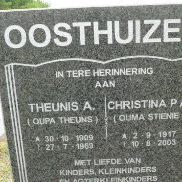OOSTHUIZEN Theunis A. 1909-1969 &amp; Christina P.A. 1917-2003