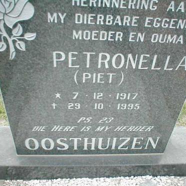 OOSTHUIZEN Petronella 1917 - 1995