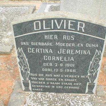 OLIVIER Gertina Jeremina Cornelia 1901-1968