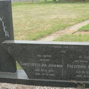 OLIVIER Frederick Coenraad 1908-1971 &amp; Christoffelina Johanna 1903-1985