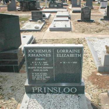 PRINSLOO Jochemus Johannes 1947-199? &amp; Lorraine Elizabeth 1950-