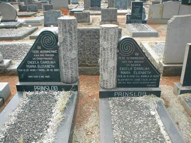PRINSLOO Engela Carolina Maria Elizabeth 1892-1983 :: PRINSLOO Engela Carolina Maria Elizabeth 1919-1968