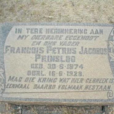 PRINSLOO Francois Petrus Jacobus 1874-1928