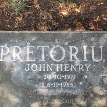 PRETORIUS John Henry 1919-1985