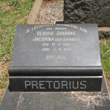 PRETORIUS Beatrix Johanna Jacomina nee CROMHOUT 1883-1961