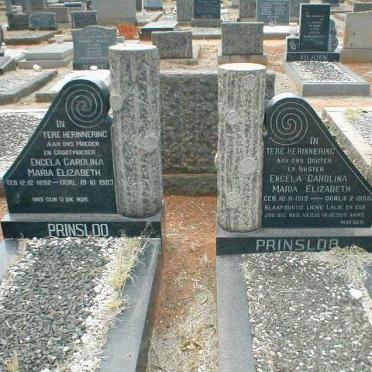 PRINSLOO Engela Carolina Maria Elizabeth 1892-1983 :: PRINSLOO Engela Carolina Maria Elizabeth 1919-1968
