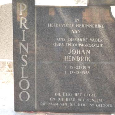 PRINSLOO Johan Hendrik 1919-1988 &amp; Petronella Catharina OOSTHUIZEN 1918-1986