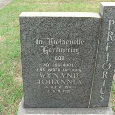 PRETORIUS Wynand Johannes 1905-1971
