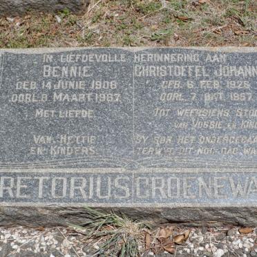 PRETORIUS Bennie 1906-1967 :: GROENEWALD Christoffel Johannes 1926-1957