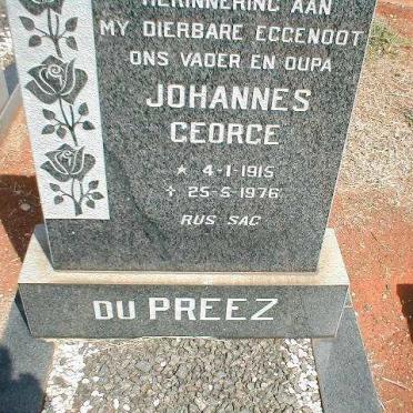 PREEZ Johannes George, du 1915-1976