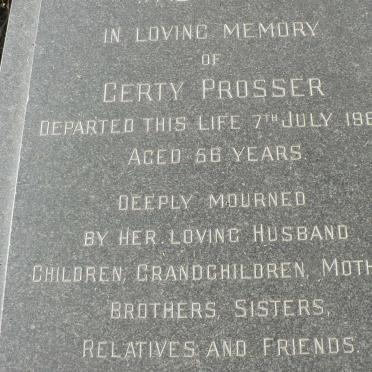 PROSSER Gerty -1969