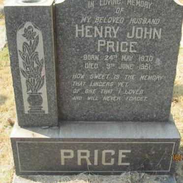 PRICE Henry John 1870-1951