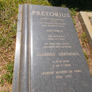 PRETORIUS Jacobus 1930-1976 &amp; Clarissa Gertruida 1934-1979