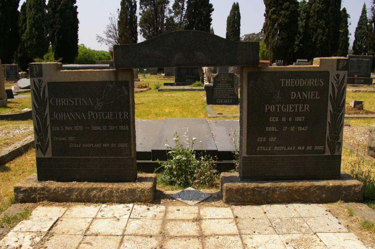 POTGIETER Theodorus Daniel 1867-1947 &amp; Christina Johanna 1878-1958