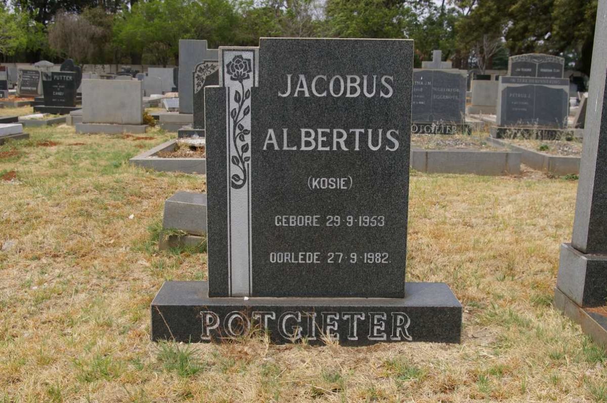 POTGIETER Jacobus Albertus 1953-1982
