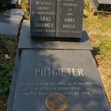 POTGIETER Lukas Johannes 1906-1974 &amp; Anna Maria 1912-1997