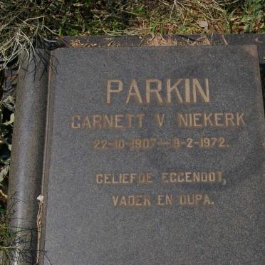 PARKIN Garnett v. Niekerk 1907-1972