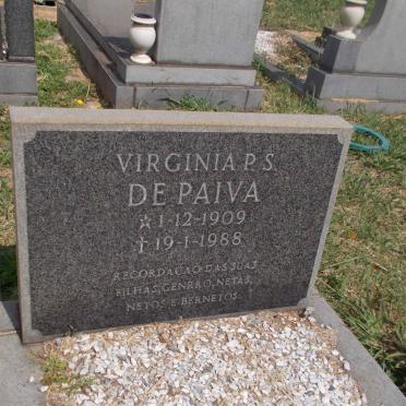 PAIVA Virginia P.S., de 1909-1988
