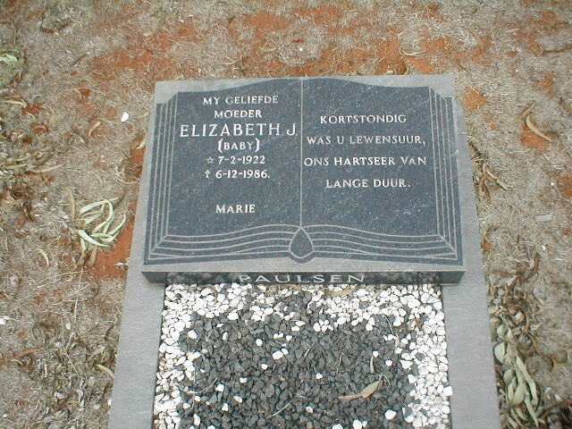 PAULSEN Elizabeth J. 1922-1986