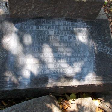 PALM Theunis C. 1899-1958